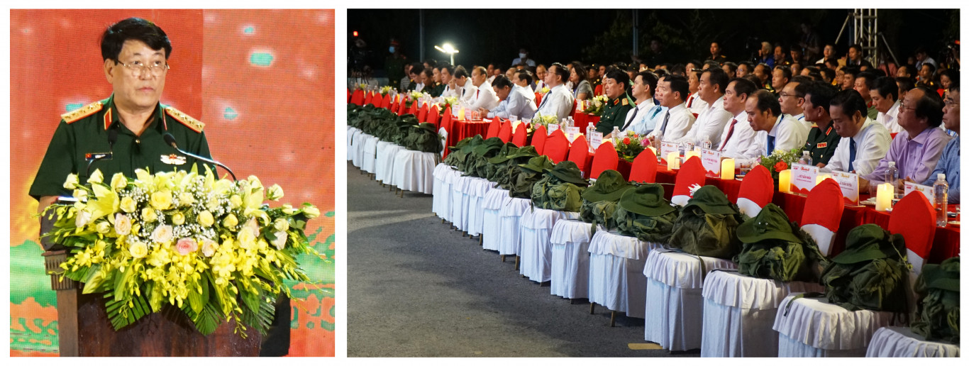 Đại tướng Lương Cường, Ủy vi&ecirc;n Bộ Ch&iacute;nh trị, Chủ nhiệm Tổng cục Ch&iacute;nh trị Qu&acirc;n đội Nh&acirc;n d&acirc;n Việt Nam ph&aacute;t biểu khai mạc