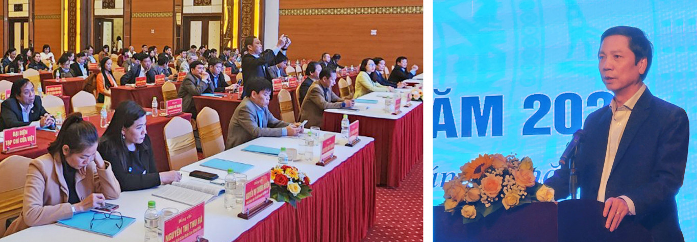 Ph&oacute; Chủ tịch UBND tỉnh Ho&agrave;ng Nam ph&aacute;t biểu chỉ đạo tại Hội nghị