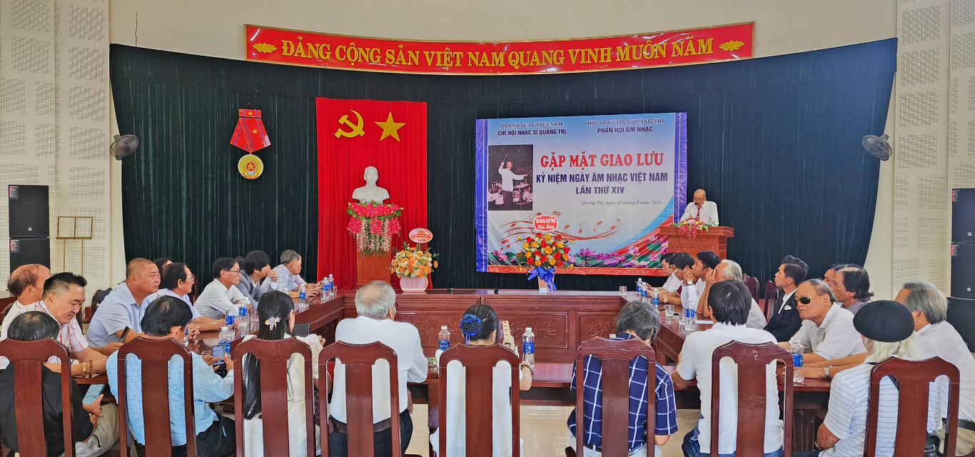 To&agrave;n cảnh buổi gặp mặt giao lưu nh&acirc;n kỷ niệm ng&agrave;y &Acirc;m nhạc Việt Nam