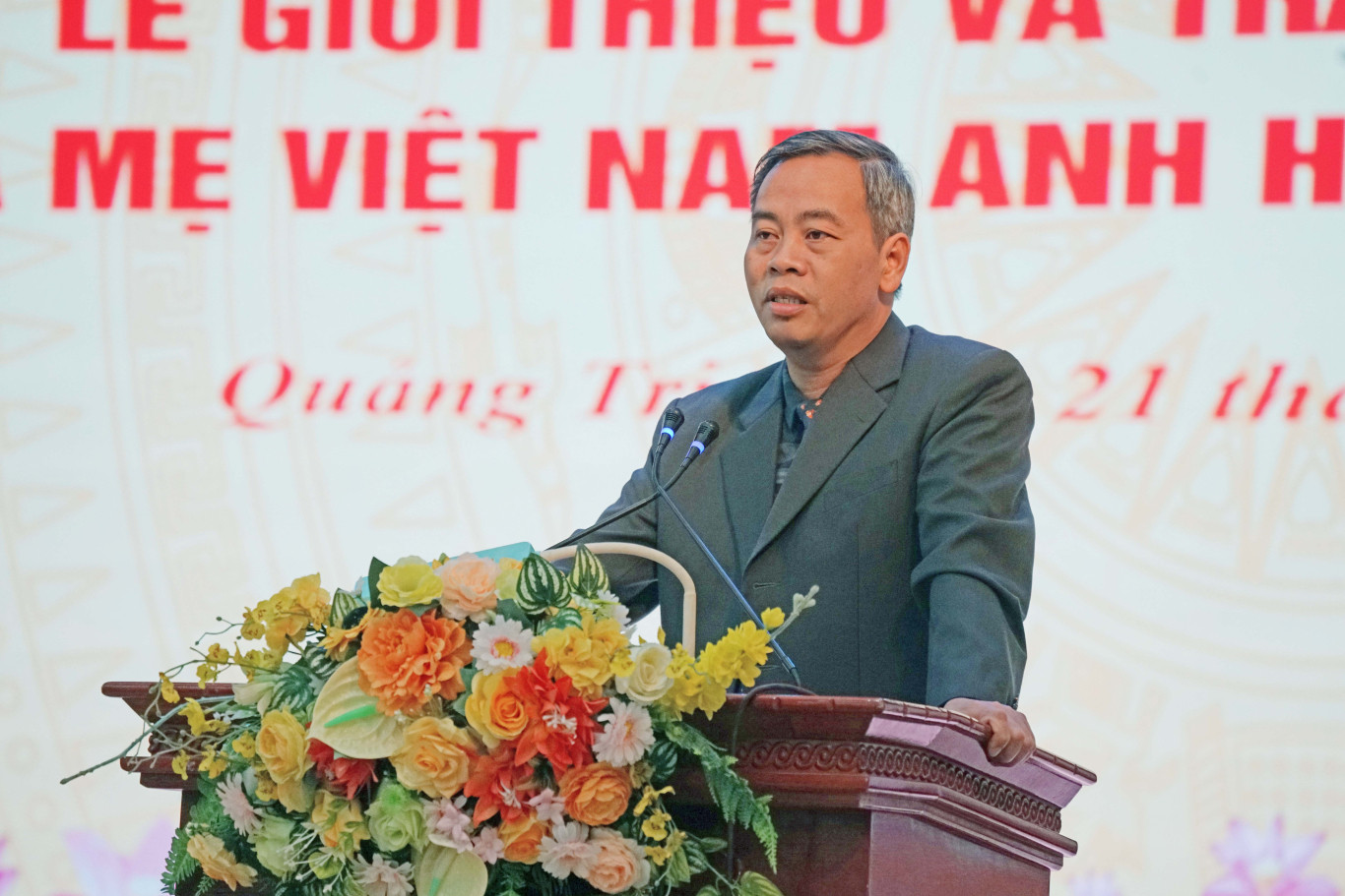 Ph&oacute; B&iacute; thư Tỉnh ủy Quảng Trị Nguyễn Đăng Quang ph&aacute;t biểu tại buổi lễ - Ảnh: Thanh Thọ