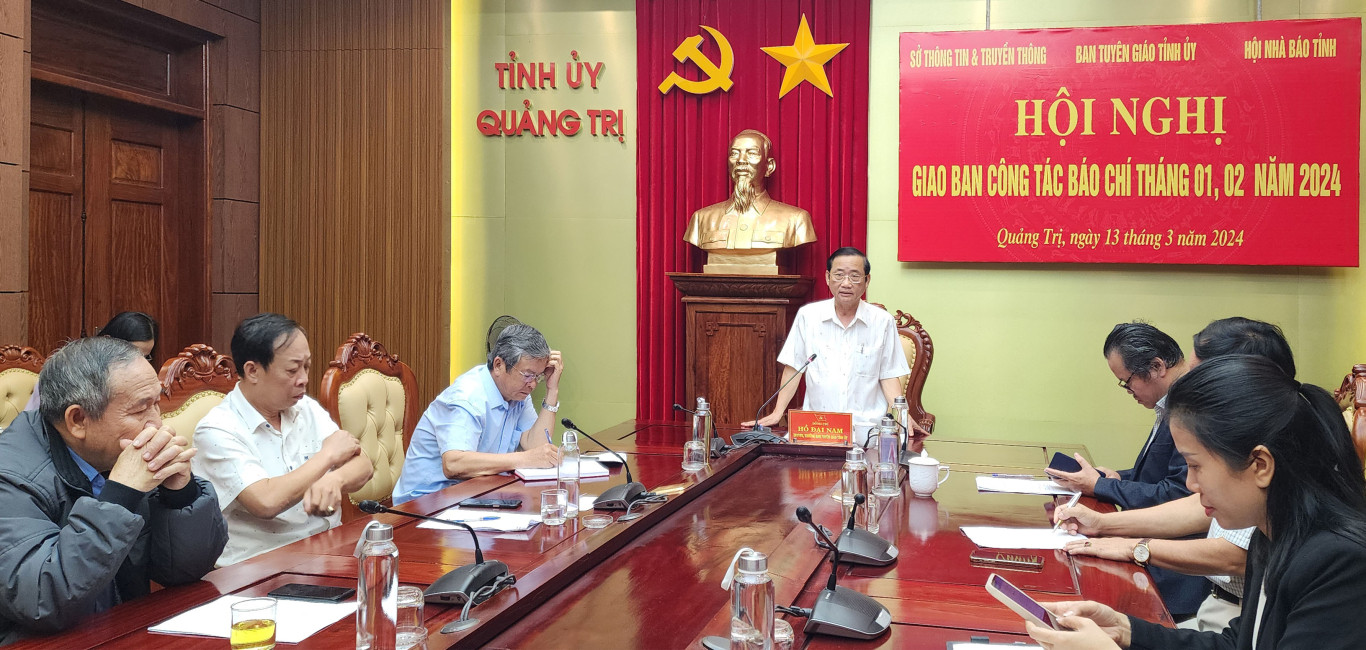 Trưởng Ban Tuy&ecirc;n gi&aacute;o Tỉnh ủy Hồ Đại Nam ph&aacute;t biểu tại hội nghị - Ảnh: T.H