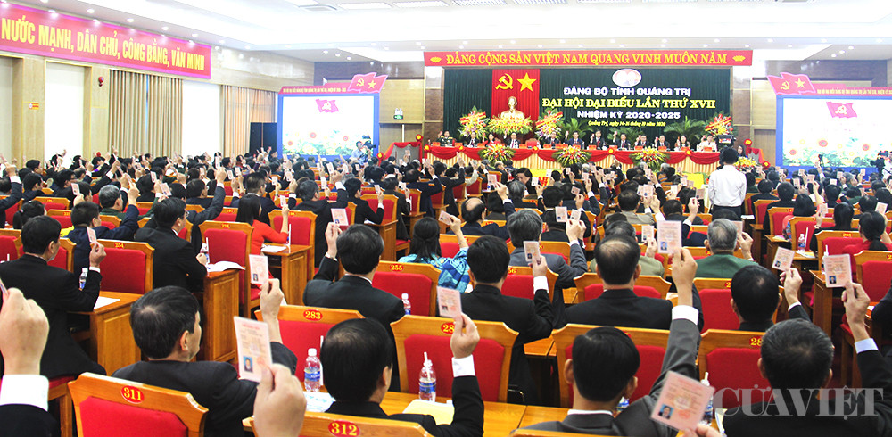 Đại biểu biểu quyết tại Đại hội