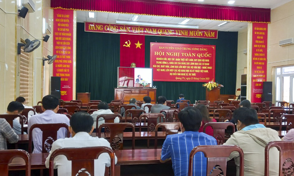 Hội nghị trực tuyến tại điểm cầu Quảng Trị