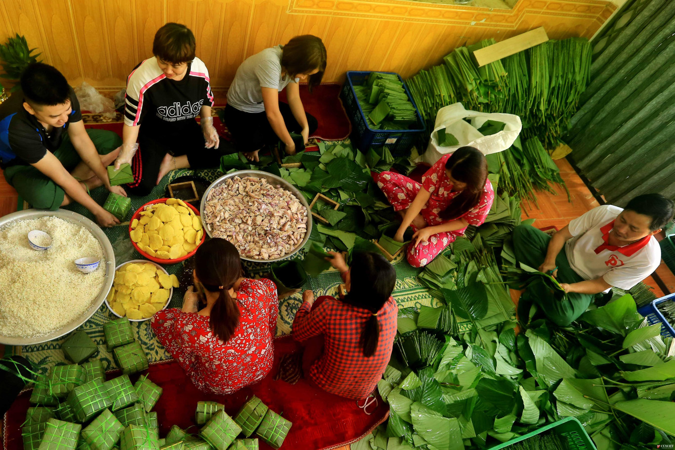 G&oacute;i b&aacute;nh chưng ng&agrave;y Tết - Ảnh: Trịnh Ho&agrave;ng T&acirc;n