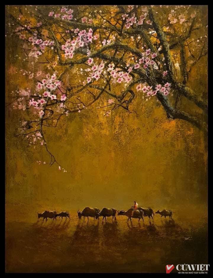 Tranh của họa sĩ Nguyễn Khắc T&agrave;i