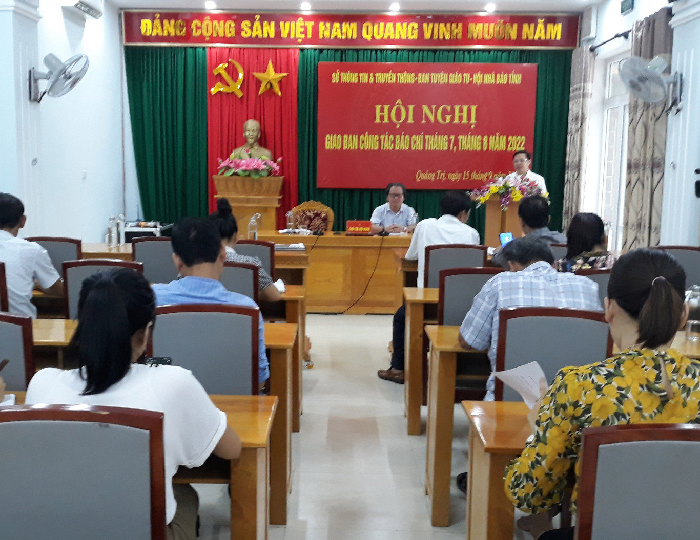 Hội nghị giao ban c&ocirc;ng t&aacute;c b&aacute;o ch&iacute; th&aacute;ng 7 v&agrave; th&aacute;ng 8 năm 2022