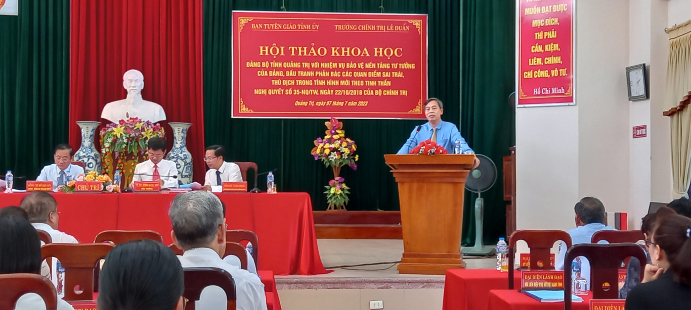 Đồng ch&iacute; Nguyễn Đăng Quang ph&aacute;t biểu chỉ đạo Hội thảo.