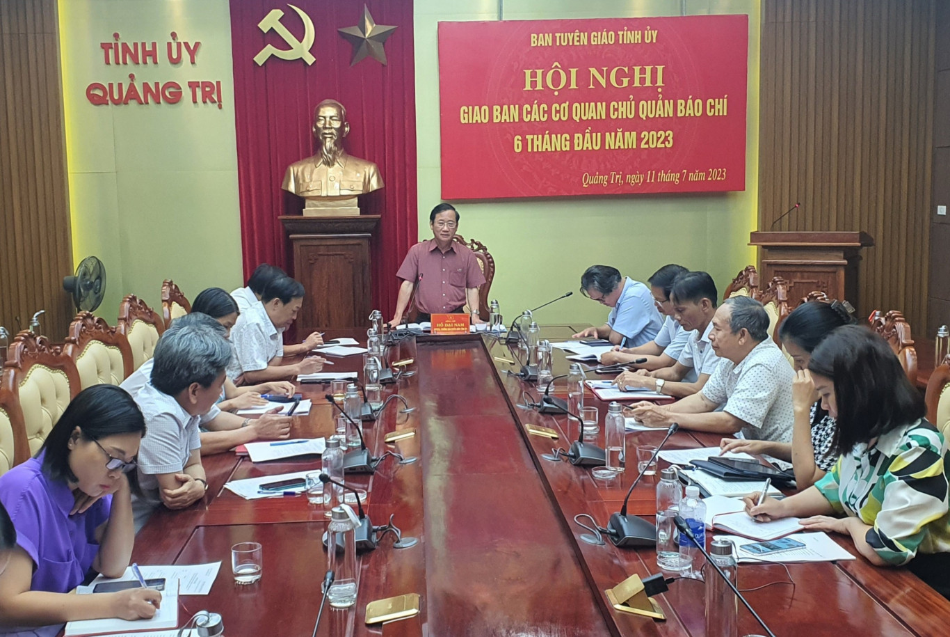 Đồng ch&iacute; Hồ Đại Nam, UVTVTU, Trưởng Ban Tuy&ecirc;n gi&aacute;o Tỉnh ủy kết luận tại Hội nghị.