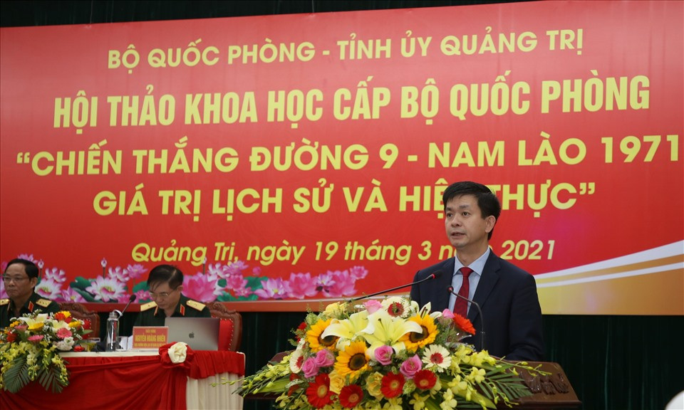 Bí thư Tỉnh ủy Lê Quang Tùng phát biểu tại Hội thảo.