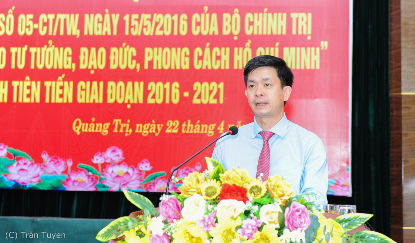 B&iacute; thư Tỉnh ủy L&ecirc; Quang T&ugrave;ng ph&aacute;t biểu tại hội nghị - Ảnh: Trần Tuyền