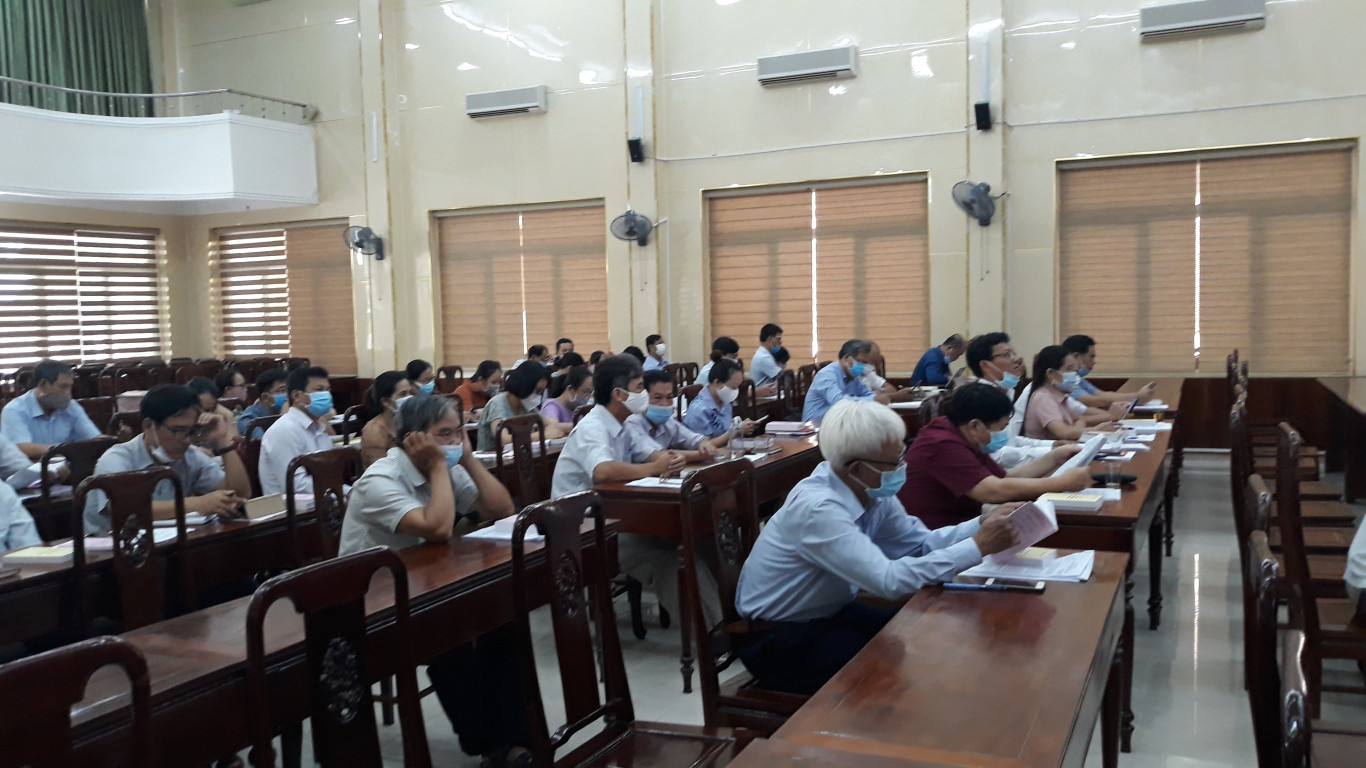 Đại biểu văn nghệ sĩ, tr&iacute; thức tại điểm cầu Quảng Trị dự hội nghị - Ảnh: P.V