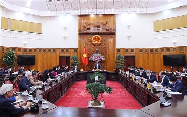 Quang cảnh buổi l&agrave;m việc. Ảnh: Dương Giang/TTXVN