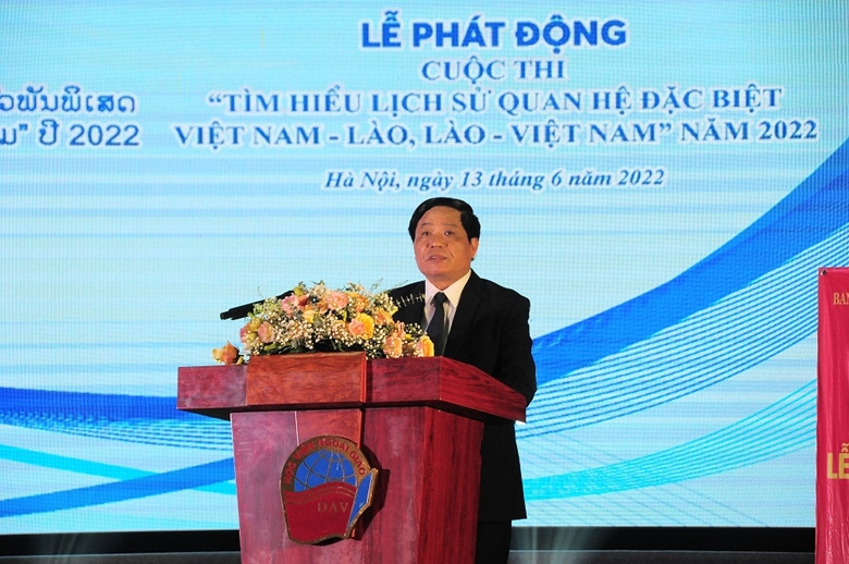 Đồng ch&iacute; Trần Do&atilde;n Tiến &ndash; Tổng Bi&ecirc;n tập B&aacute;o điện tử Đảng Cộng sản Việt Nam, Ph&oacute; Trưởng ban Thường trực Ban Tổ chức Cuộc thi c&ocirc;ng bố Thể lệ Cuộc thi (Ảnh: Thế Dương)