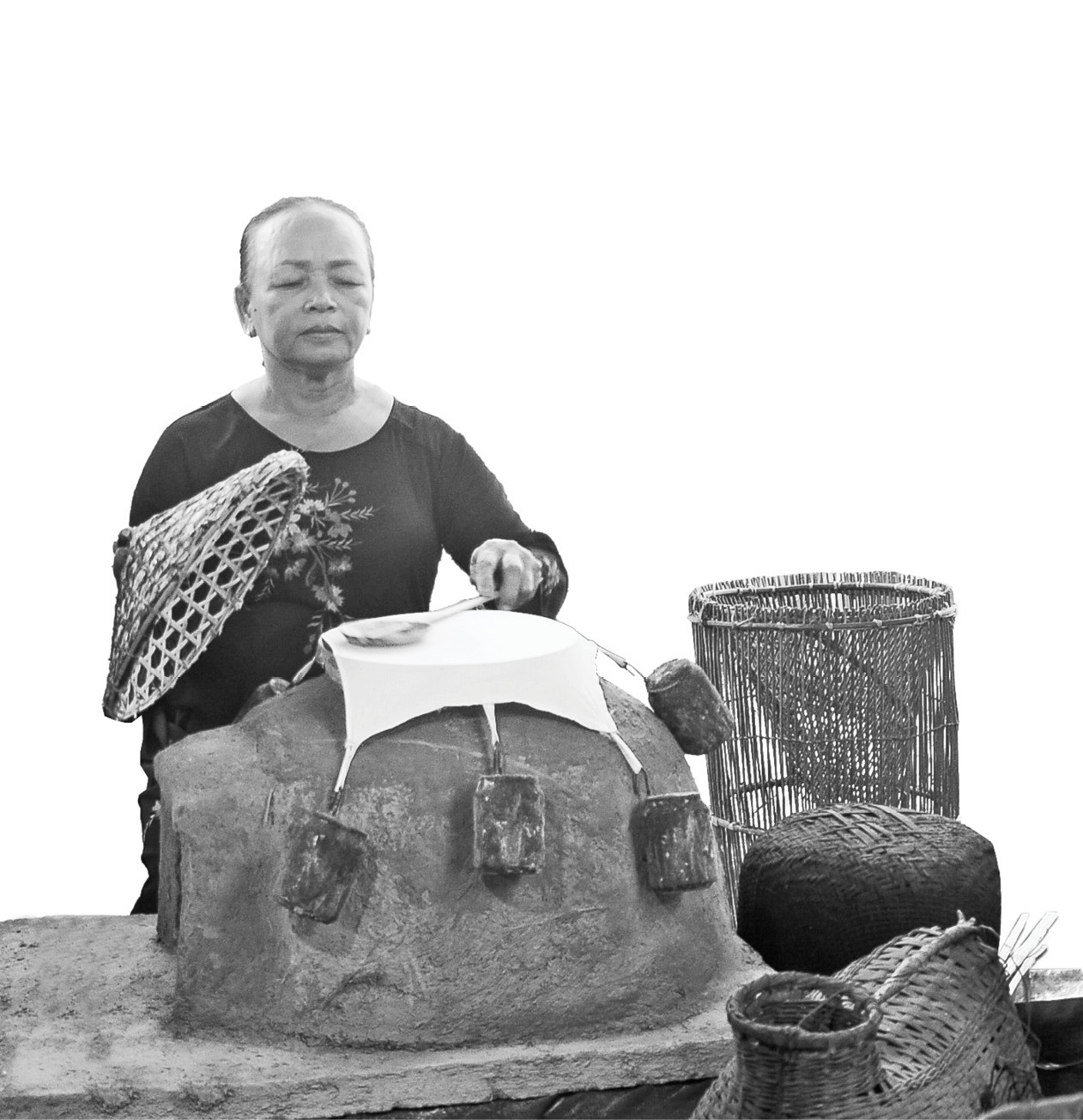 B&aacute;nh ướt Phương Lang tr&aacute;ng theo phương thức truyền thống - Ảnh: T.A