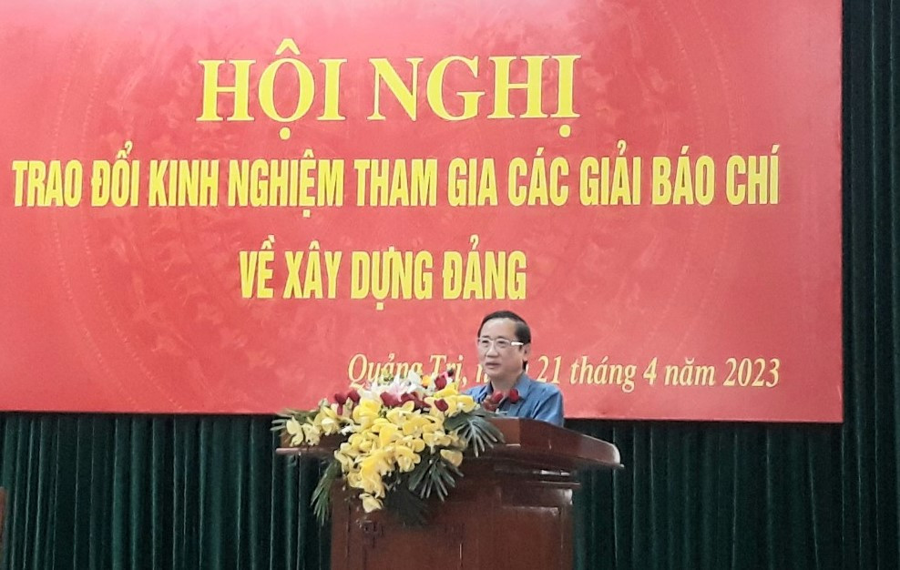 Đồng ch&iacute; Hồ Đại Nam, UVTV, Trưởng ban Tuy&ecirc;n gi&aacute;o Tỉnh ủy ph&aacute;t biểu tại hội nghị: Ảnh L.T