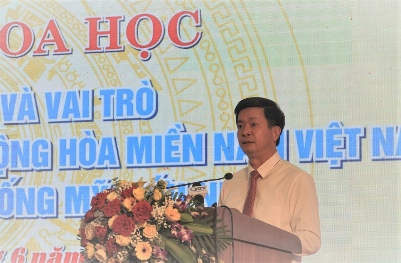 Đồng ch&iacute; L&ecirc; Quang T&ugrave;ng kết luận tại Hội Thảo: Ảnh - L.T