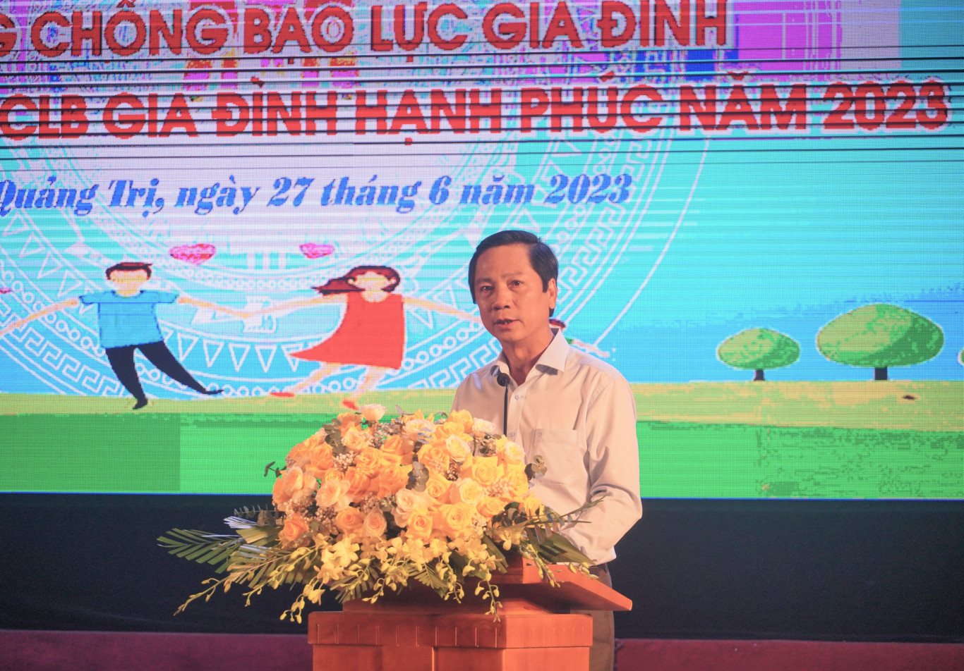 Ph&oacute; Chủ tịch UBND tỉnh - Ho&agrave;ng Nam ph&aacute;t biểu tại lễ ph&aacute;t động - Ảnh: L.T